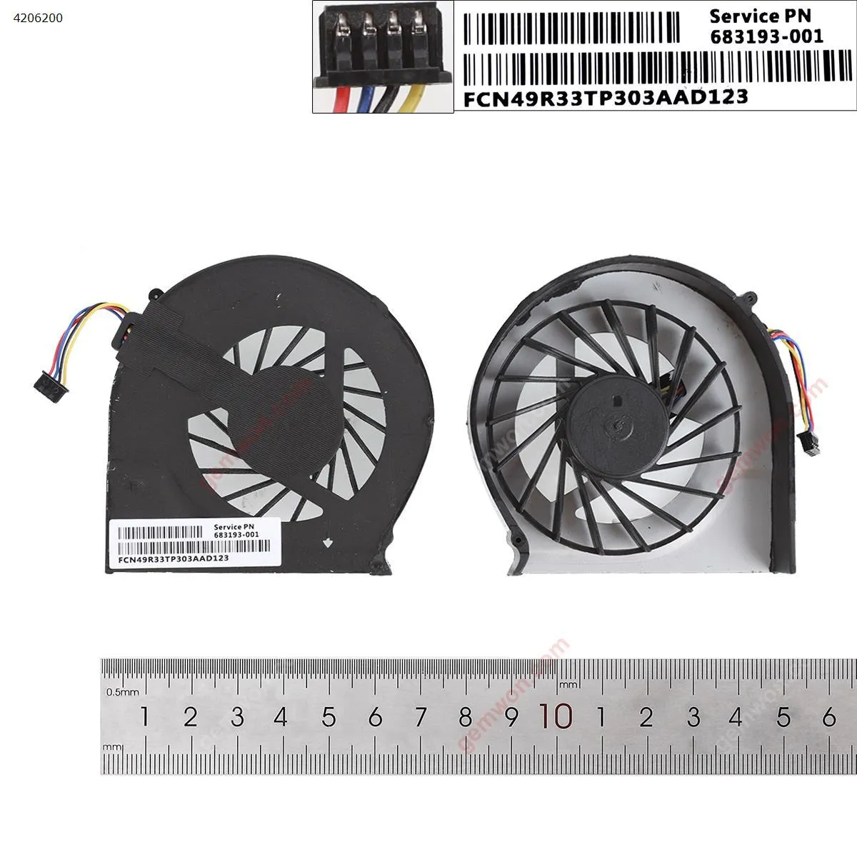 Picture of Laptop fan for HP G4-2000 G6-2000 G7-2000(4 Pins,High copy)
